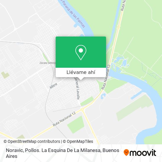 Mapa de Noravic, Pollos. La Esquina De La Milanesa
