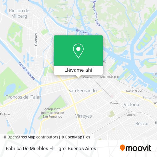 Mapa de Fábrica De Muebles El Tigre