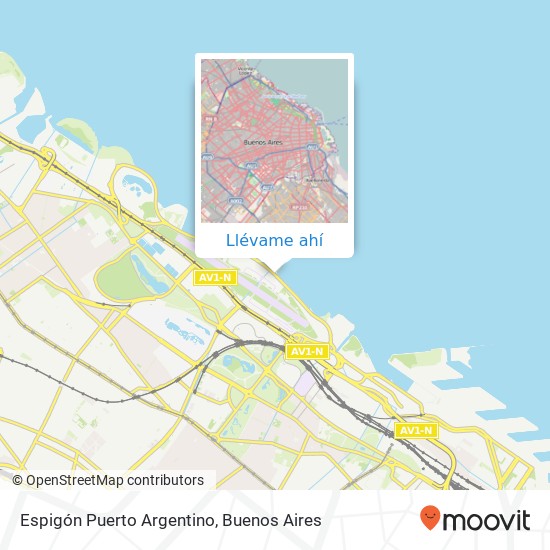 Mapa de Espigón Puerto Argentino
