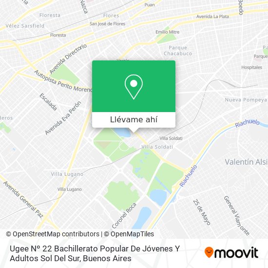 Mapa de Ugee Nº 22 Bachillerato Popular De Jóvenes Y Adultos Sol Del Sur