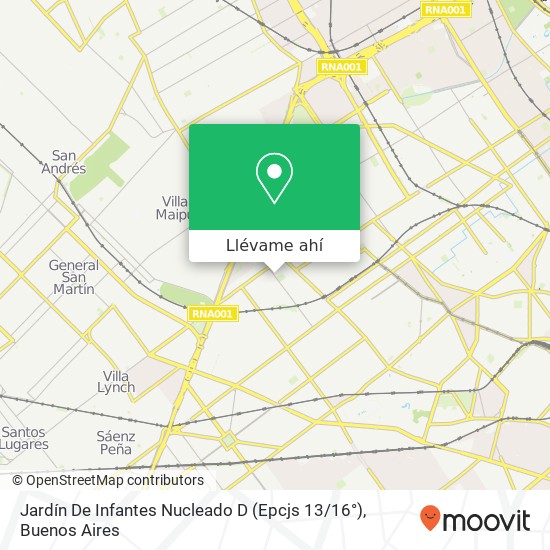 Mapa de Jardín De Infantes Nucleado D (Epcjs 13 / 16°)