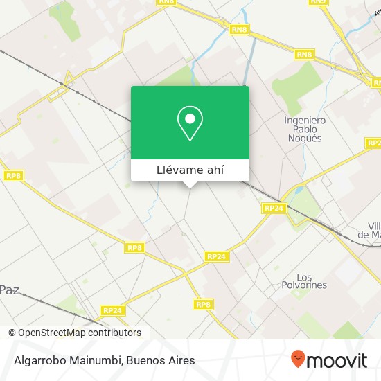 Mapa de Algarrobo Mainumbi
