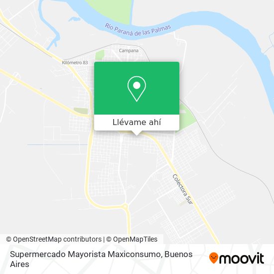 Mapa de Supermercado Mayorista Maxiconsumo