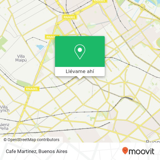 Mapa de Cafe Martinez