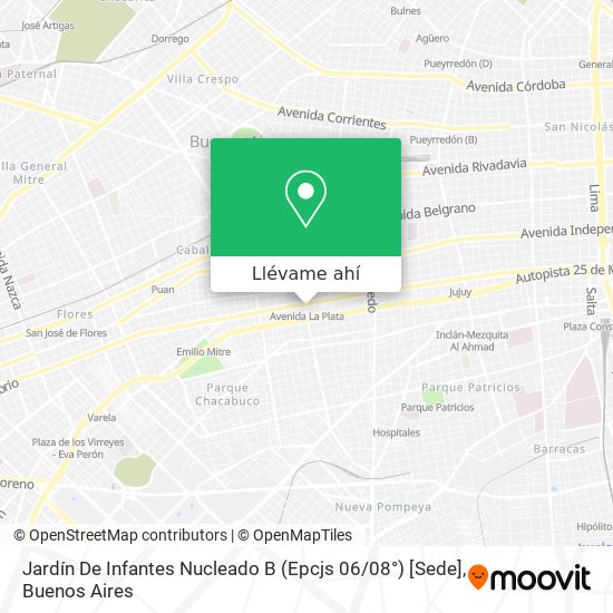Mapa de Jardín De Infantes Nucleado B (Epcjs 06 / 08°) [Sede]