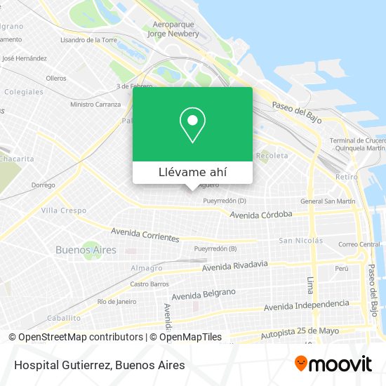 Mapa de Hospital Gutierrez