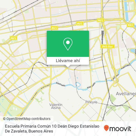 Mapa de Escuela Primaria Común 10 Deán Diego Estanislao De Zavaleta