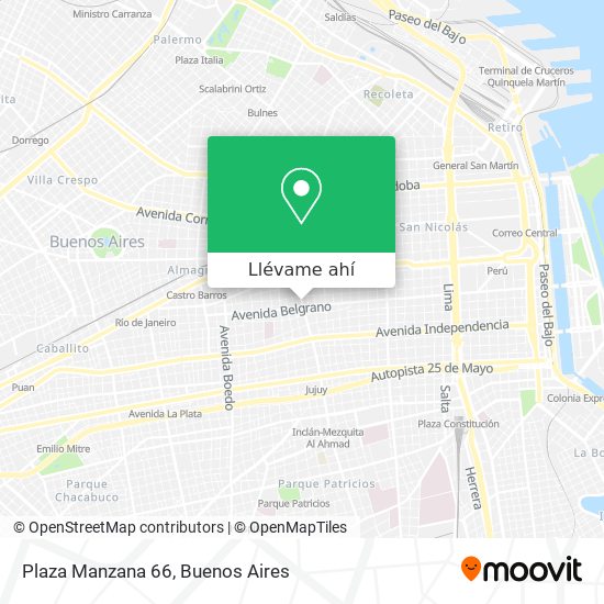 Mapa de Plaza Manzana 66