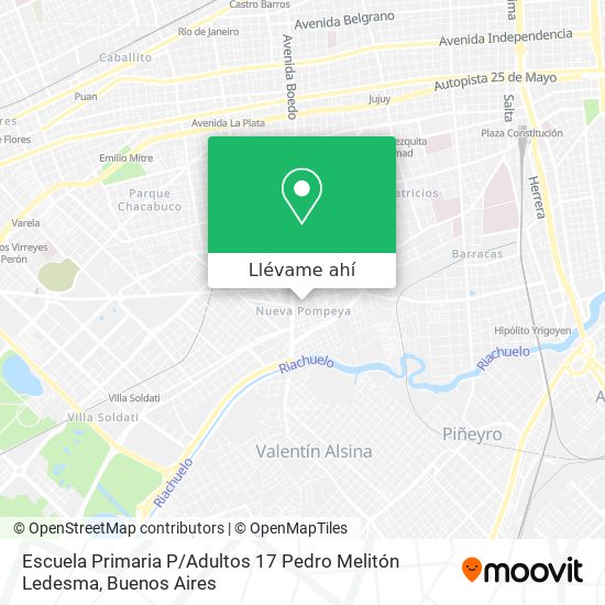 Mapa de Escuela Primaria P / Adultos 17 Pedro Melitón Ledesma