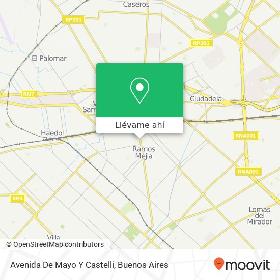 Mapa de Avenida De Mayo Y Castelli