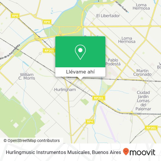 Mapa de Hurlingmusic Instrumentos Musicales