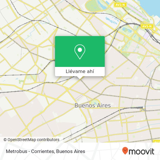 Mapa de Metrobus - Corrientes