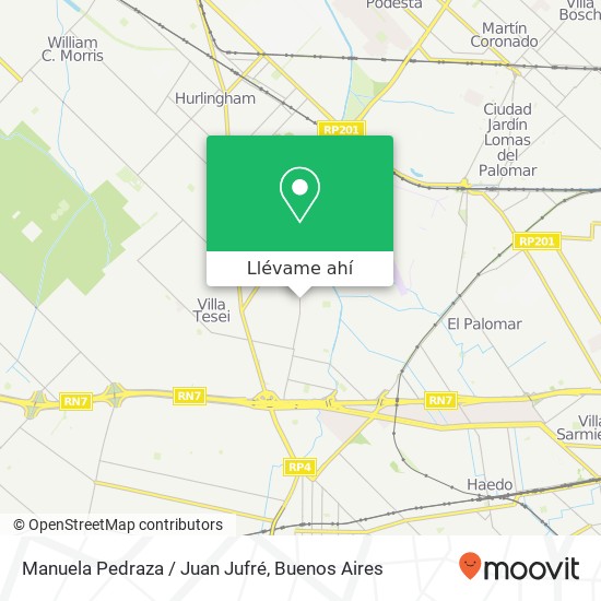 Mapa de Manuela Pedraza / Juan Jufré