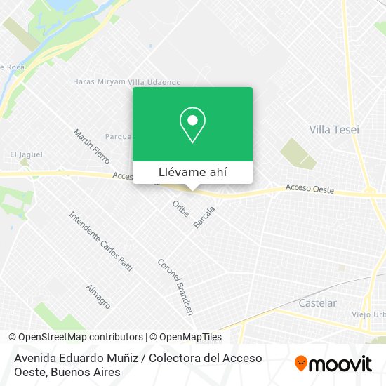 Mapa de Avenida Eduardo Muñiz / Colectora del Acceso Oeste