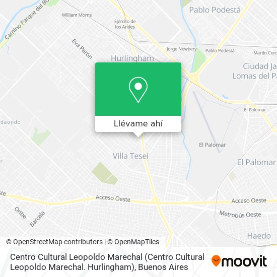 Mapa de Centro Cultural Leopoldo Marechal (Centro Cultural Leopoldo Marechal. Hurlingham)