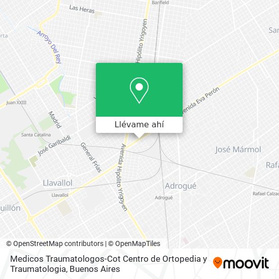 Mapa de Medicos Traumatologos-Cot Centro de Ortopedia y Traumatologia