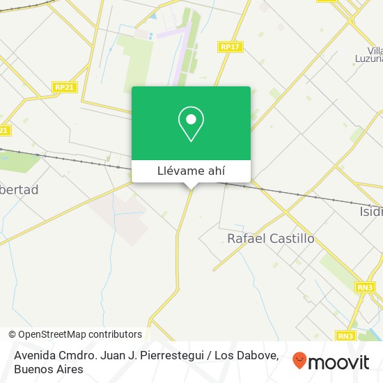 Mapa de Avenida Cmdro. Juan J. Pierrestegui / Los Dabove