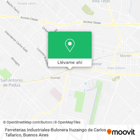 Mapa de Ferreterias Industriales-Bulonera Ituzaingo de Carlos Tallarico