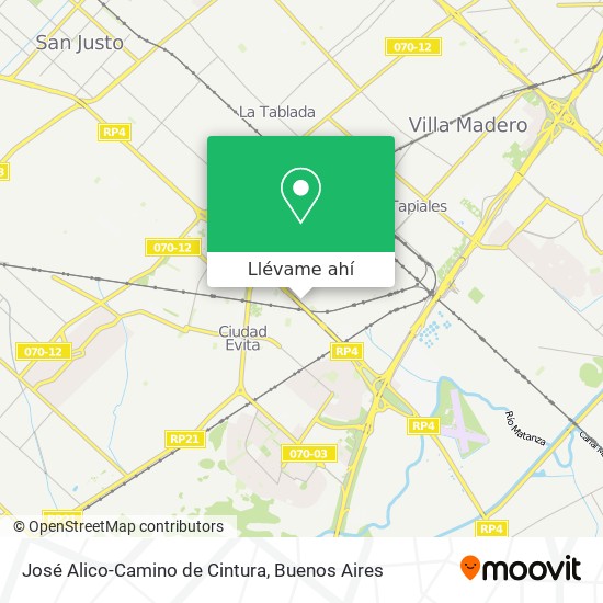 Mapa de José Alico-Camino de Cintura