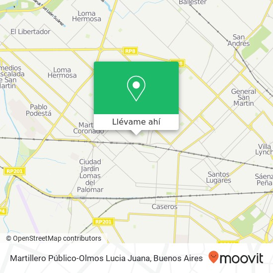 Mapa de Martillero Público-Olmos Lucia Juana