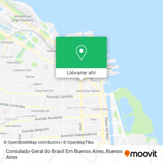 Mapa de Consulado-Geral do Brasil Em Buenos Aires