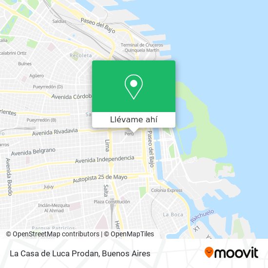 Mapa de La Casa de Luca Prodan
