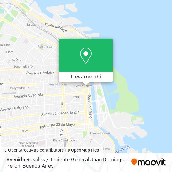 Mapa de Avenida Rosales / Teniente General Juan Domingo Perón