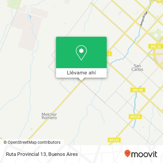 Mapa de Ruta Provincial 13