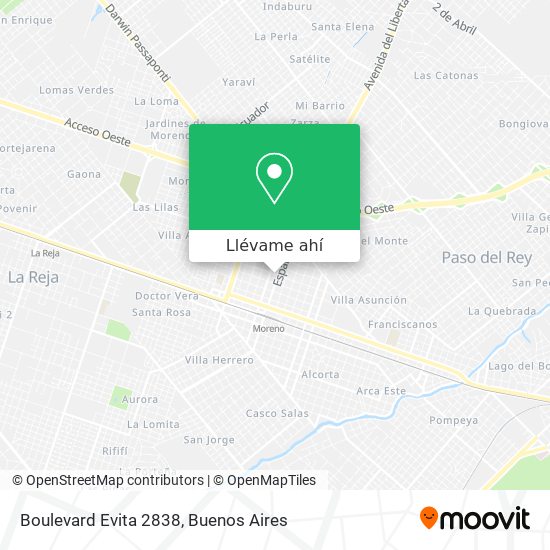 Mapa de Boulevard Evita 2838