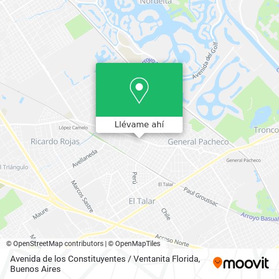 Mapa de Avenida de los Constituyentes / Ventanita Florida