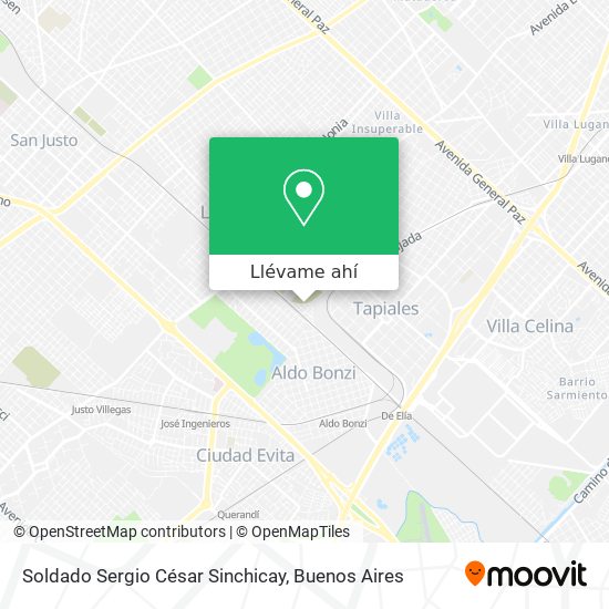 Mapa de Soldado Sergio César Sinchicay