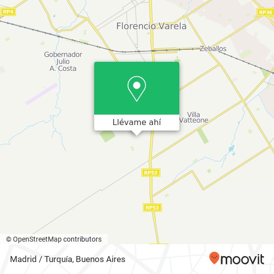 Mapa de Madrid / Turquía