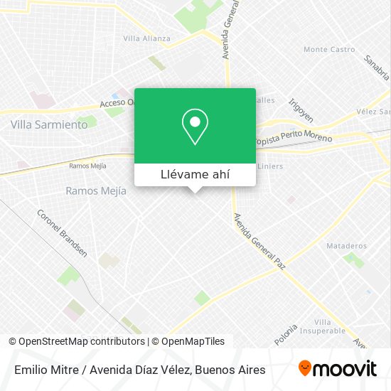 Mapa de Emilio Mitre / Avenida Díaz Vélez