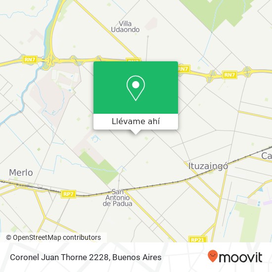 Mapa de Coronel Juan Thorne 2228