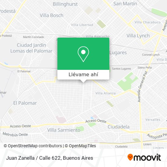 Mapa de Juan Zanella / Calle 622