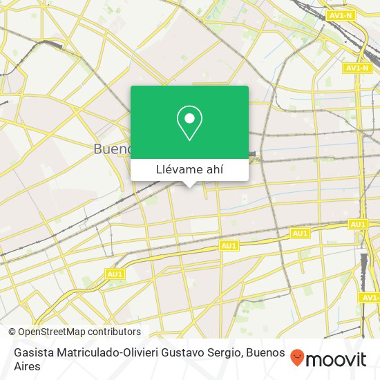 Mapa de Gasista Matriculado-Olivieri Gustavo Sergio