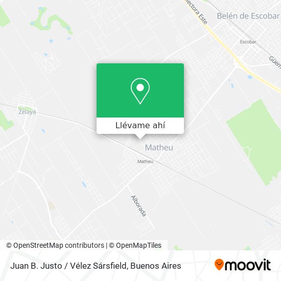 Mapa de Juan B. Justo / Vélez Sársfield