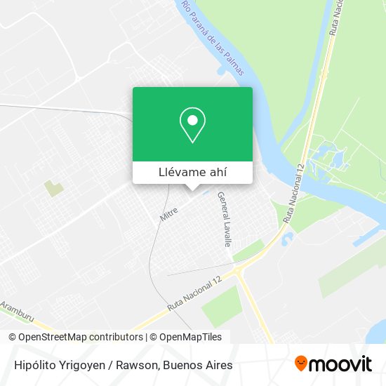 Mapa de Hipólito Yrigoyen / Rawson