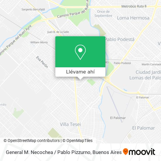 Mapa de General M. Necochea / Pablo Pizzurno