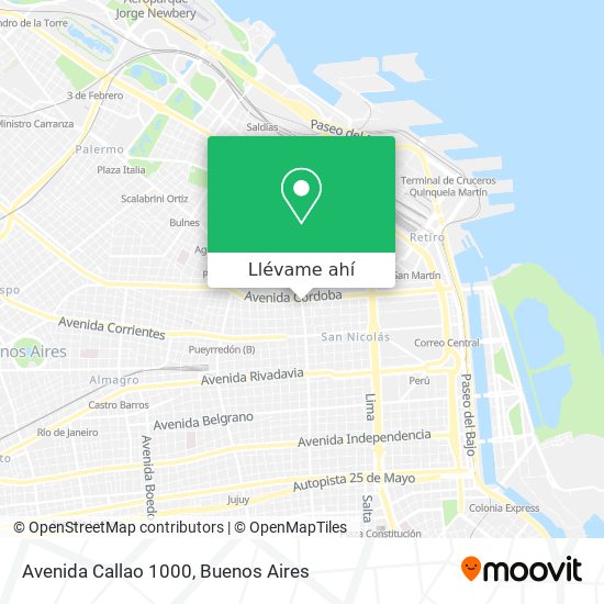 Mapa de Avenida Callao 1000