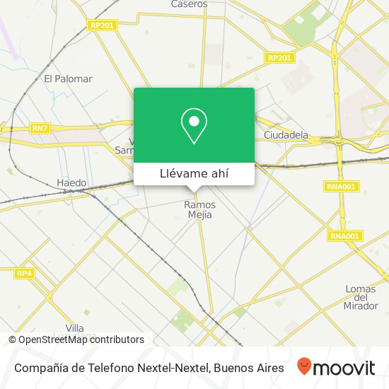 Mapa de Compañía de Telefono Nextel-Nextel