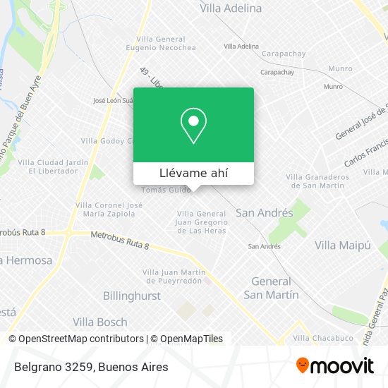Mapa de Belgrano 3259