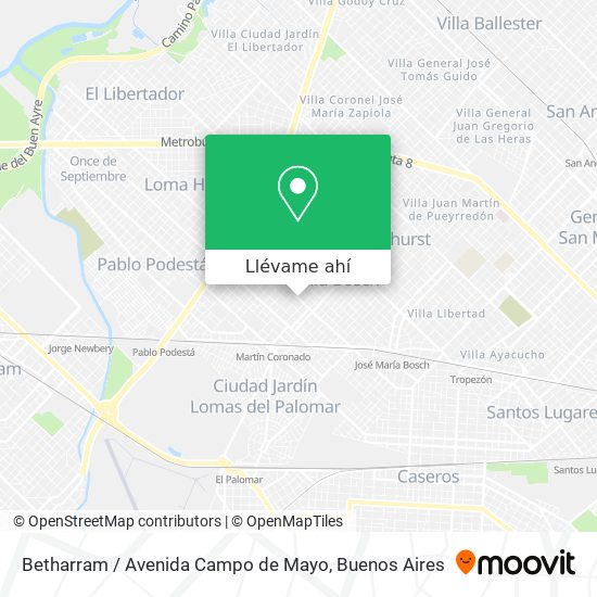 Mapa de Betharram / Avenida Campo de Mayo