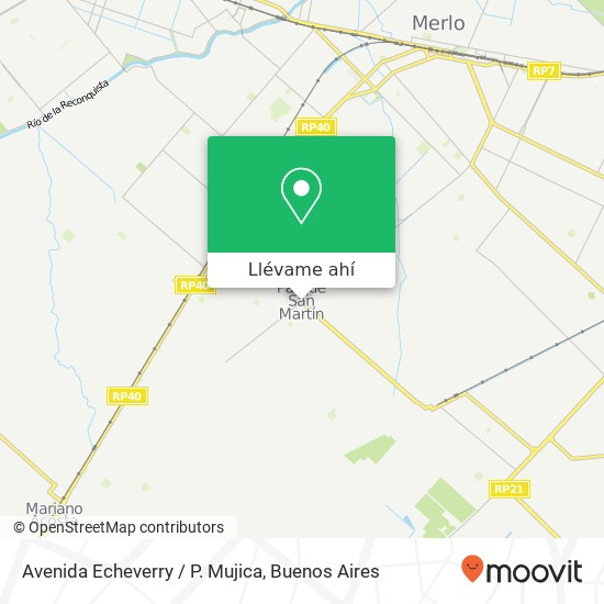 Mapa de Avenida Echeverry / P. Mujica