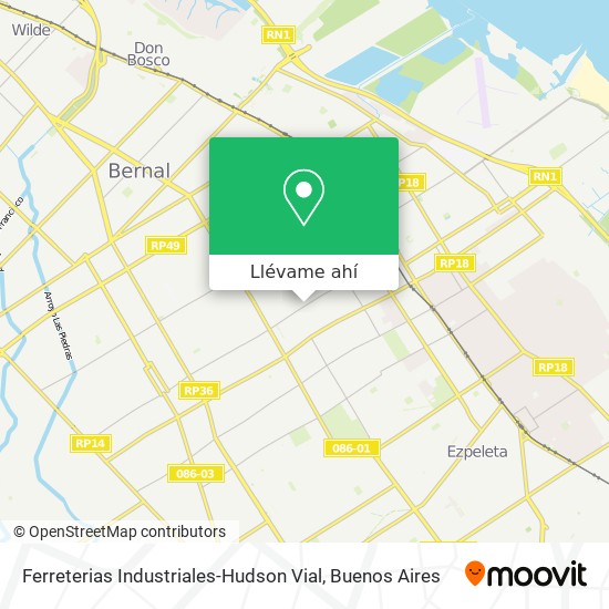 Mapa de Ferreterias Industriales-Hudson Vial