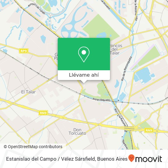 Mapa de Estanislao del Campo / Vélez Sársfield