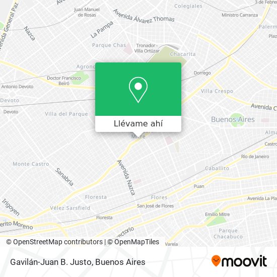 Mapa de Gavilán-Juan B. Justo