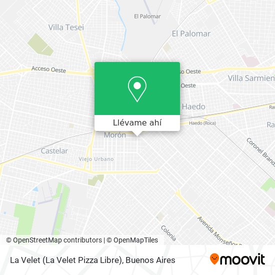 Mapa de La Velet (La Velet Pizza Libre)