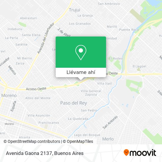 Mapa de Avenida Gaona 2137