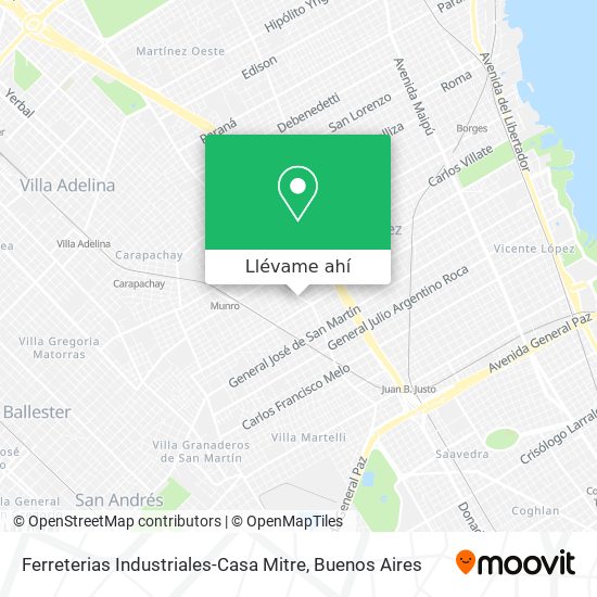 Mapa de Ferreterias Industriales-Casa Mitre